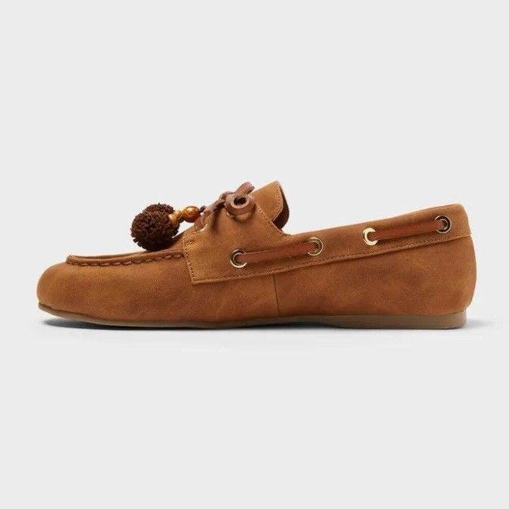 Women’s Midge Flats with Memory Foam Insole - Universal Thread Chestnut 7.5 - Picture 4 of 13